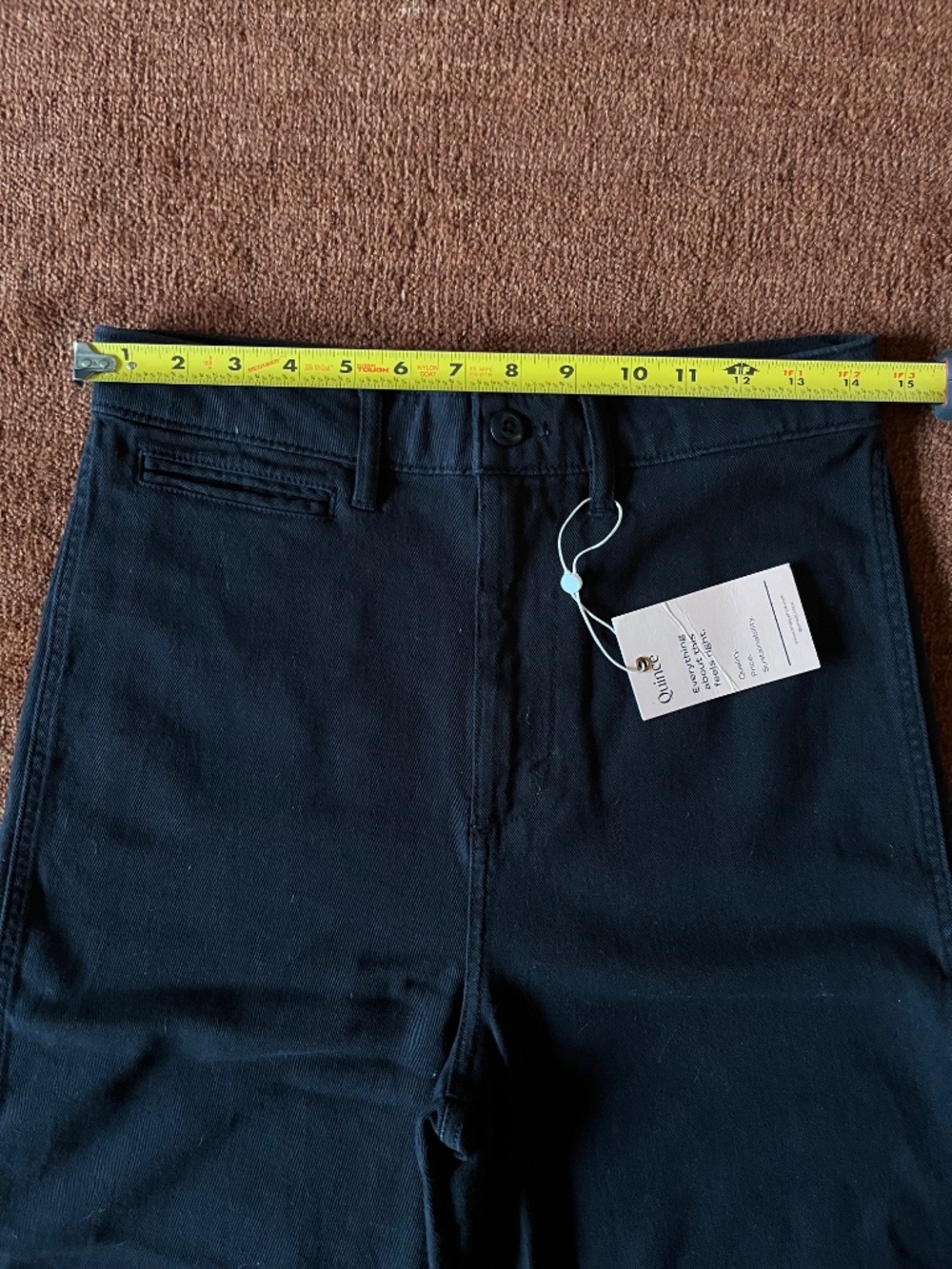 Quince Organic Stretch Cotton Wide-Leg Crop Pants 28 - Picture 4 of 11